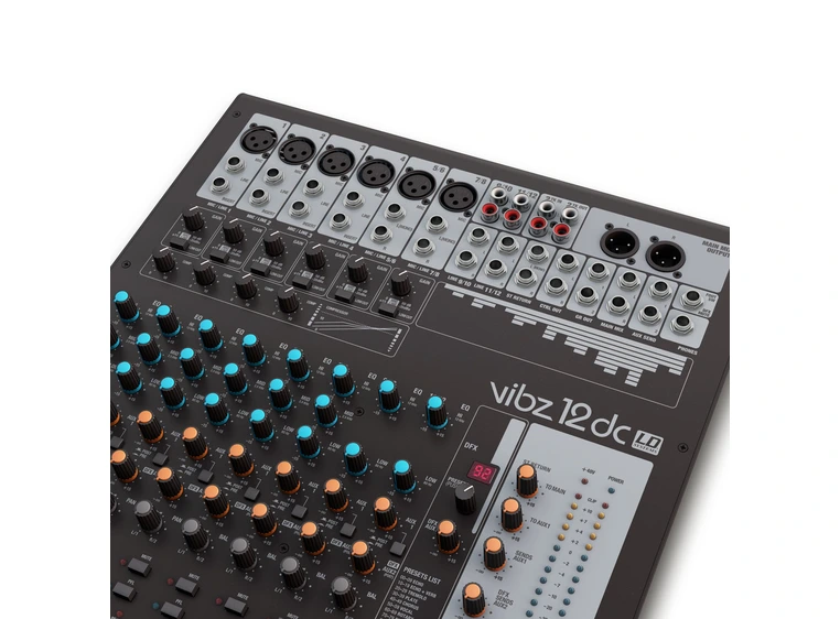 LD Systems VIBZ 12 DC 12 channel Mixer with DFX and Compressor 